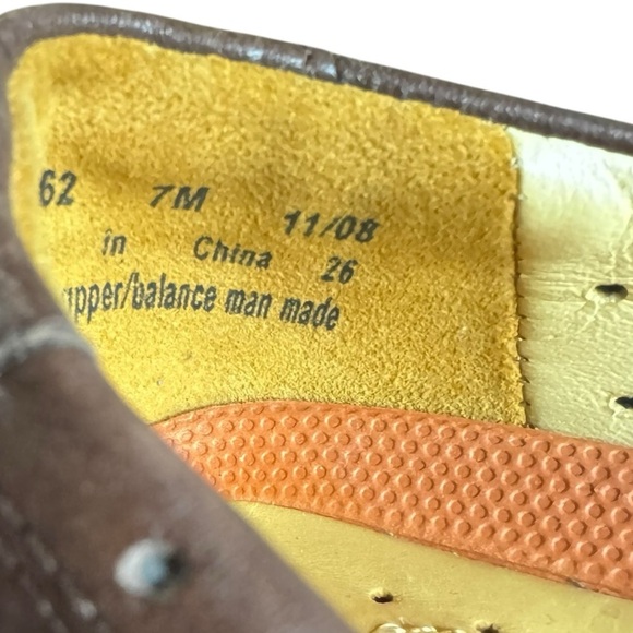 Clark's unstructured brown with metallic strap flats - Picture 5 of 5